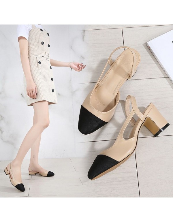 High heeled sandals, European and American cross-border popular women's high heeled summer sandals, Baotou sandals, women's foreign trade special supply source 1