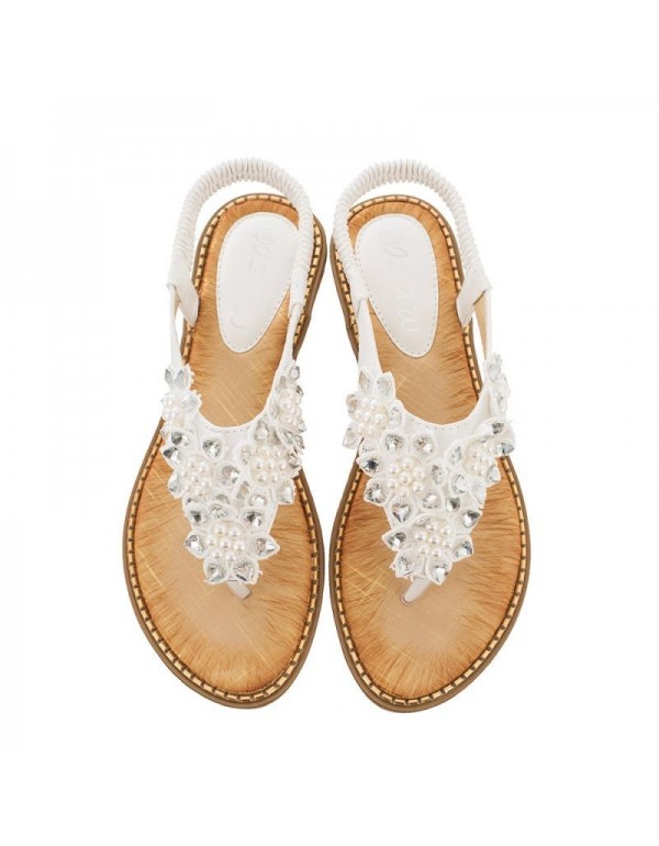 New Bohemian hand-made round head and toe sandals for women in 2019 summer