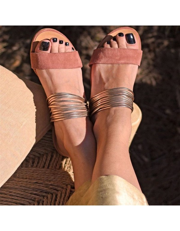 Flat bottomed women's sandals 2019 new quick sale women's shoes from wish Amazon direct sale of large slipper women's manufacturers