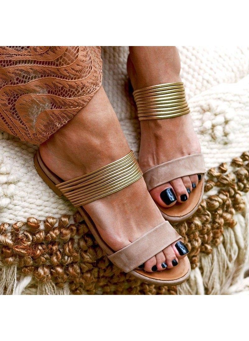 Flat bottomed women's sandals 2019 new quick sale ...