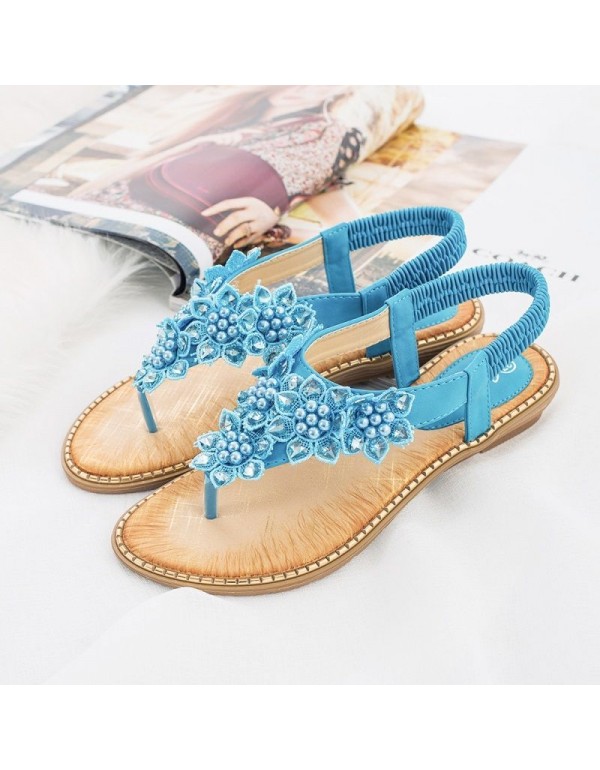 New Bohemian hand-made round head and toe sandals for women in 2019 summer