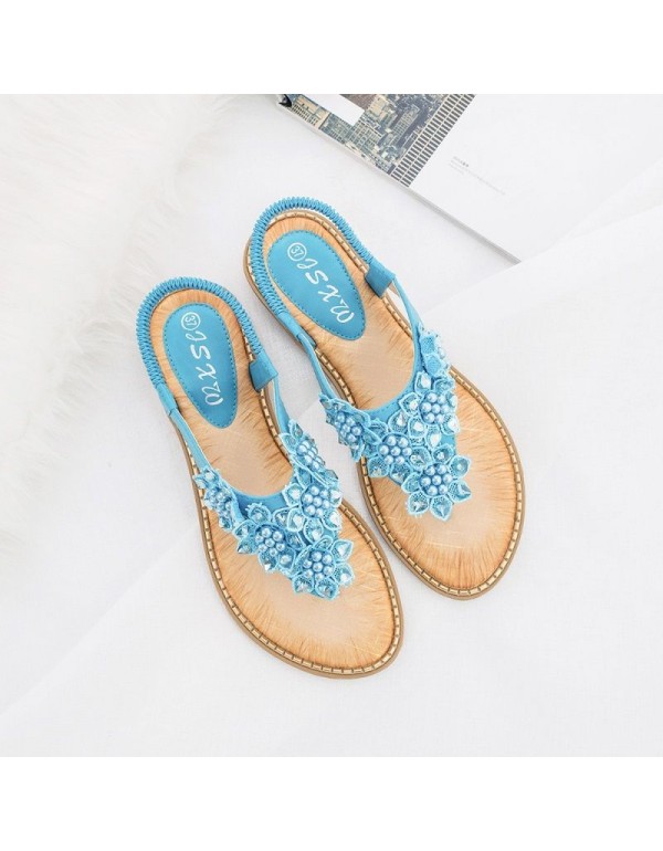 New Bohemian hand-made round head and toe sandals for women in 2019 summer