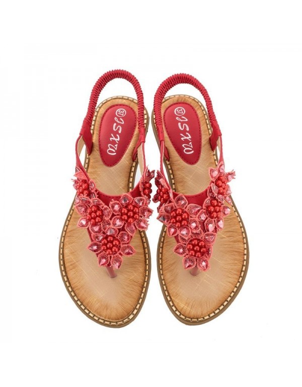 New Bohemian hand-made round head and toe sandals for women in 2019 summer