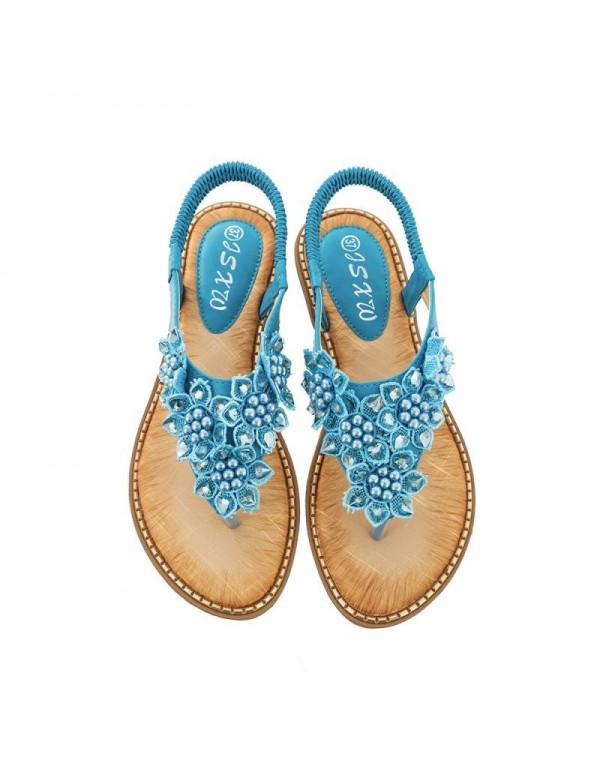 New Bohemian hand-made round head and toe sandals for women in 2019 summer