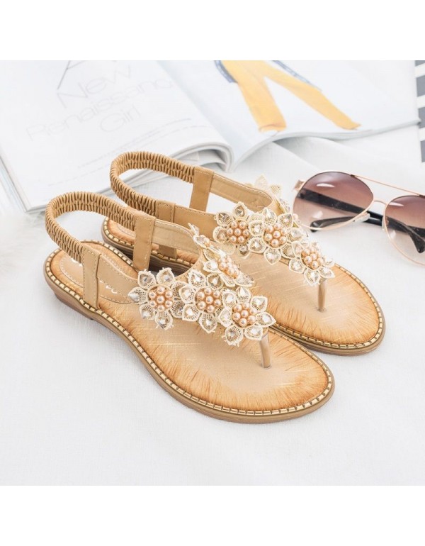 New Bohemian hand-made round head and toe sandals for women in 2019 summer