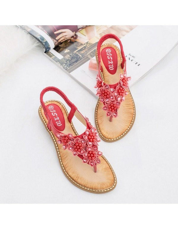 New Bohemian hand-made round head and toe sandals for women in 2019 summer