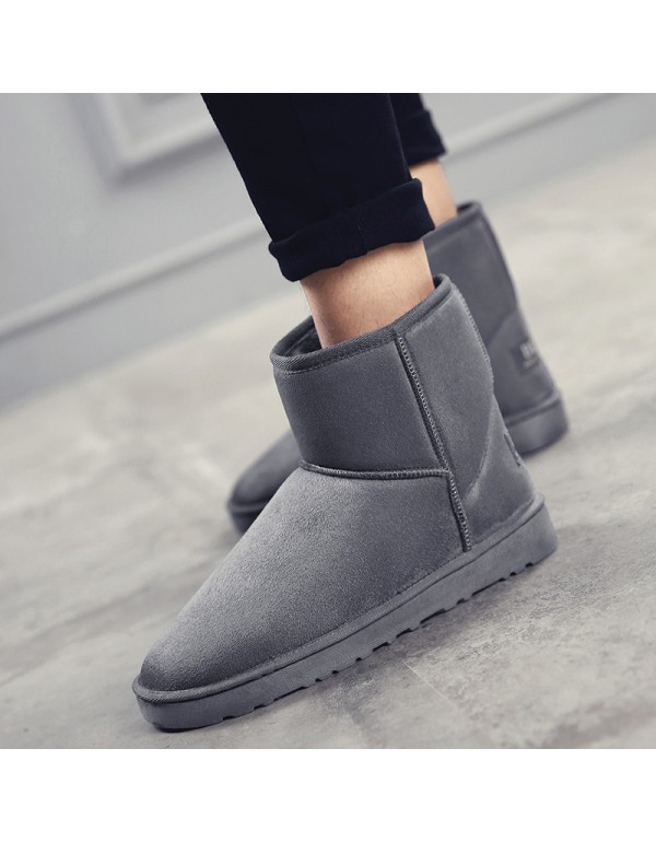 2019 new winter warm and cotton couple snow boots cross border men's and women's high barrel Plush boots leisure foreign trade 