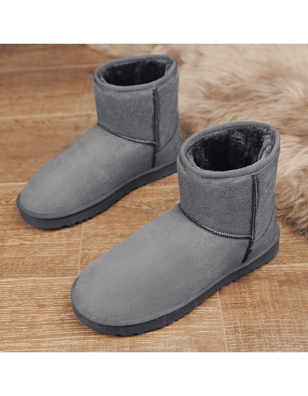 [lovers' style] winter new lovers' snow boots warm short boots thick soled Plush thick surface outdoor bread shoes