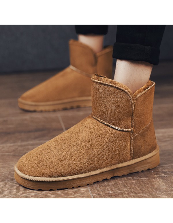 [lovers' style] winter new lovers' snow boots warm short boots thick soled Plush thick surface outdoor bread shoes