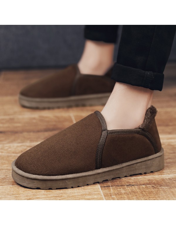 [lovers' style] winter new lovers' snow boots warm short boots thick soled Plush thick surface outdoor bread shoes