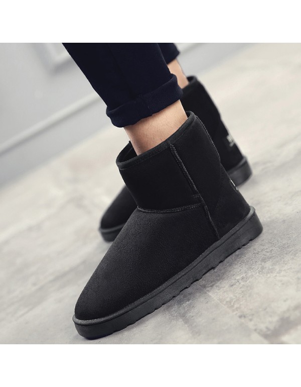 2019 new winter warm and cotton couple snow boots cross border men's and women's high barrel Plush boots leisure foreign trade 