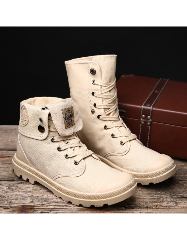 [large quantity in stock] men's Retro Martin boots high top canvas shoes men's tooling boots lovers shoes