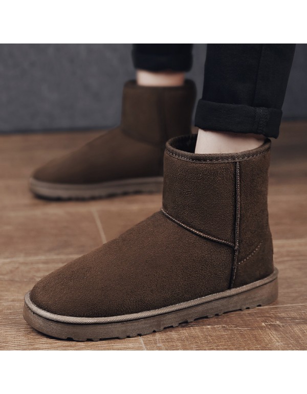 [lovers' style] winter new lovers' snow boots warm short boots thick soled Plush thick surface outdoor bread shoes