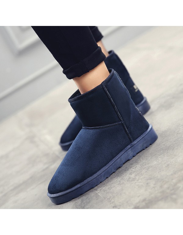 2019 new winter warm and cotton couple snow boots cross border men's and women's high barrel Plush boots leisure foreign trade 