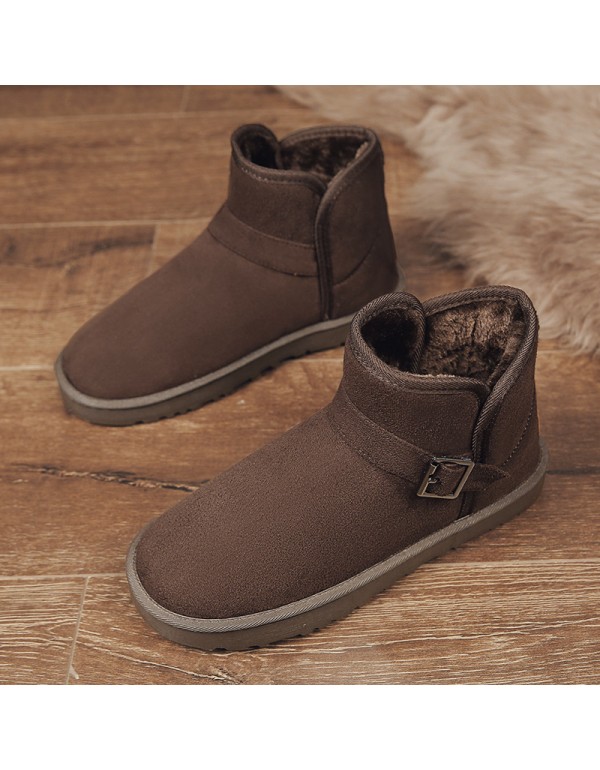 [lovers' style] winter new lovers' snow boots warm short boots thick soled Plush thick surface outdoor bread shoes