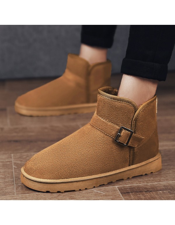 [lovers' style] winter new lovers' snow boots warm short boots thick soled Plush thick surface outdoor bread shoes