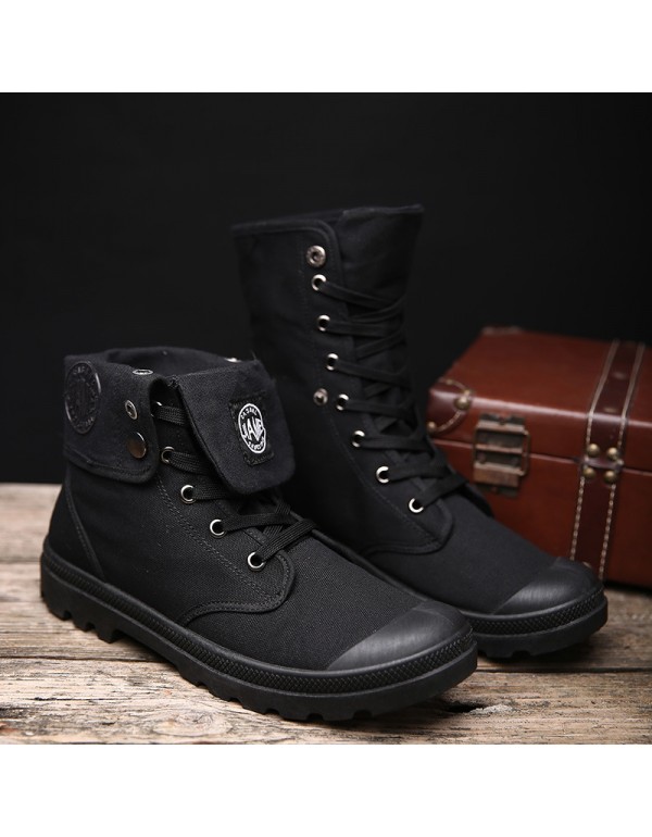 [large quantity in stock] men's Retro Martin boots high top canvas shoes men's tooling boots lovers shoes