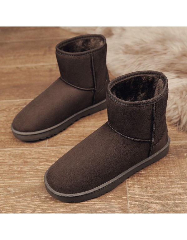 [lovers' style] winter new lovers' snow boots warm short boots thick soled Plush thick surface outdoor bread shoes