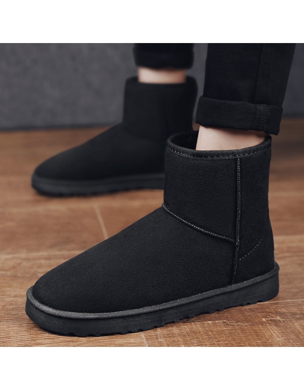 [lovers' style] winter new lovers' snow boots warm short boots thick soled Plush thick surface outdoor bread shoes