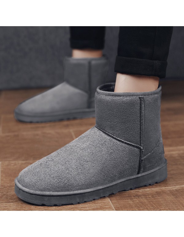[lovers' style] winter new lovers' snow boots warm short boots thick soled Plush thick surface outdoor bread shoes