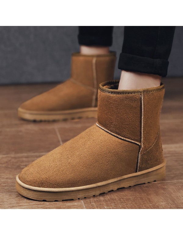 [lovers' style] winter new lovers' snow boots warm short boots thick soled Plush thick surface outdoor bread shoes