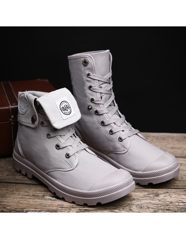 [large quantity in stock] men's Retro Martin boots high top canvas shoes men's tooling boots lovers shoes