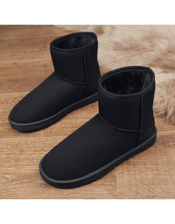 [lovers' style] winter new lovers' snow boots warm short boots thick soled Plush thick surface outdoor bread shoes