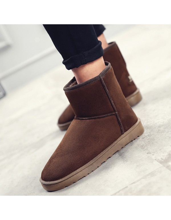 2019 new winter warm and cotton couple snow boots cross border men's and women's high barrel Plush boots leisure foreign trade 