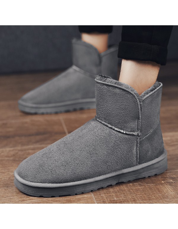 [lovers' style] winter new lovers' snow boots warm short boots thick soled Plush thick surface outdoor bread shoes