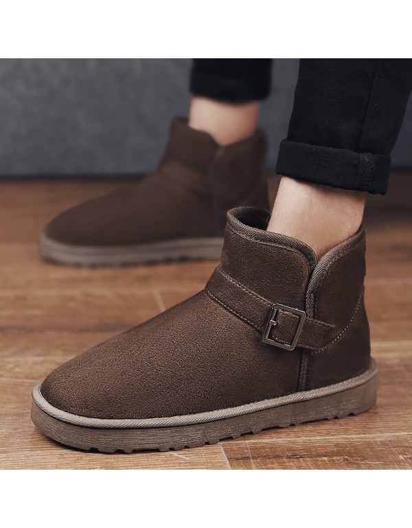 [lovers' style] winter new lovers' snow boots warm short boots thick soled Plush thick surface outdoor bread shoes