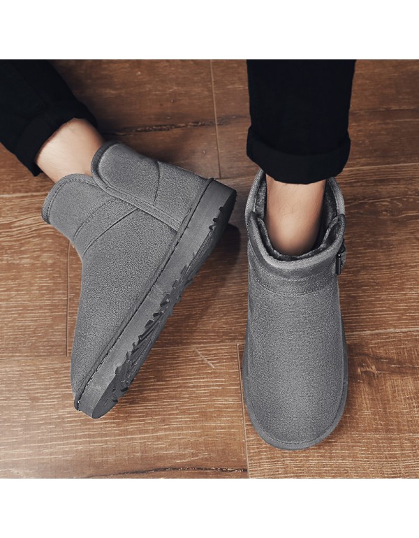 [lovers' style] winter new lovers' snow boots warm short boots thick soled Plush thick surface outdoor bread shoes