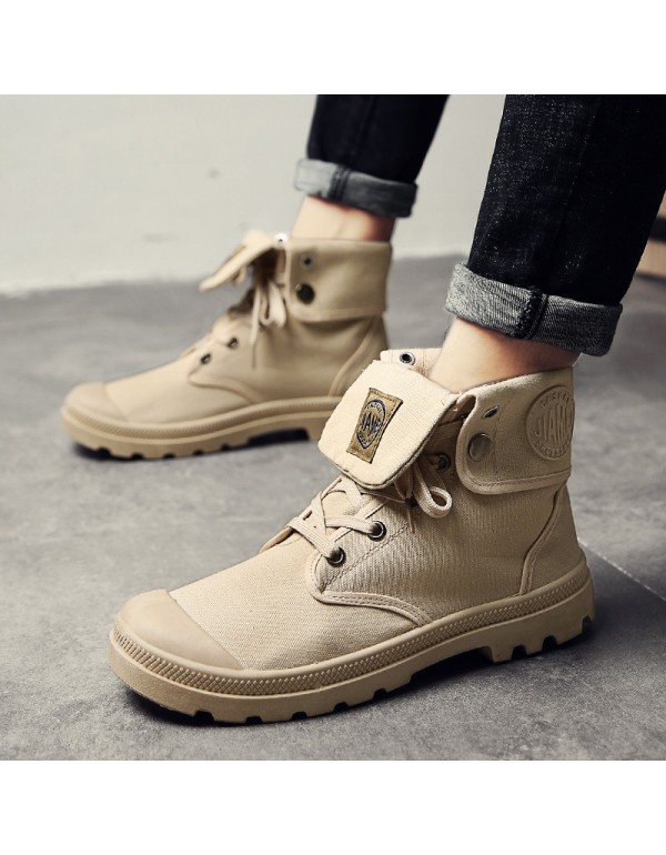 [large quantity in stock] men's Retro Martin boots high top canvas shoes men's tooling boots lovers shoes