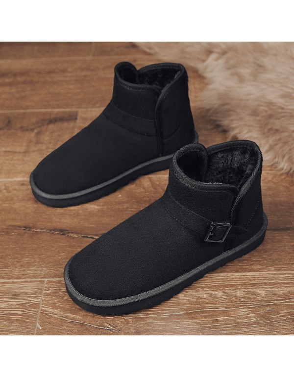 [lovers' style] winter new lovers' snow boots warm short boots thick soled Plush thick surface outdoor bread shoes