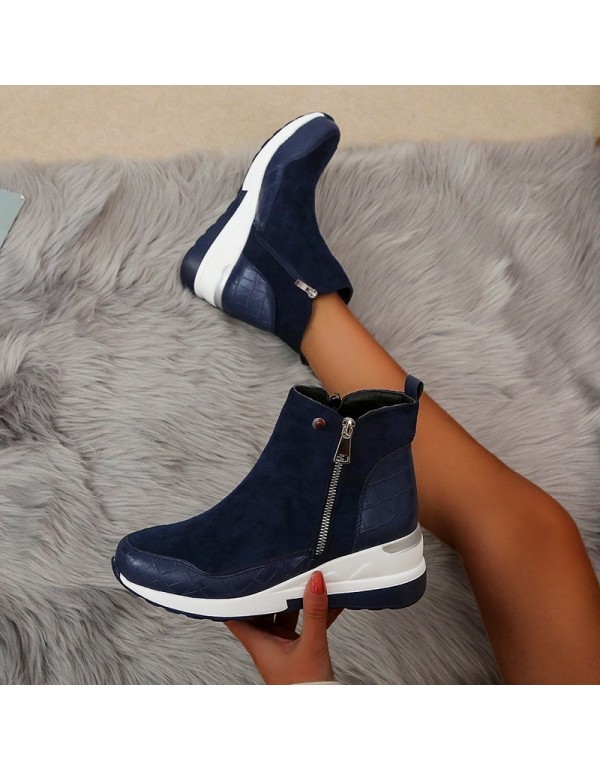 Cross border express high-heeled short boots women 2021 new thick soled winter women's boots large foreign trade increased short boots women