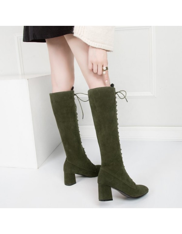 Children's boots 12019 autumn and winter new high-heeled round head fashion boots