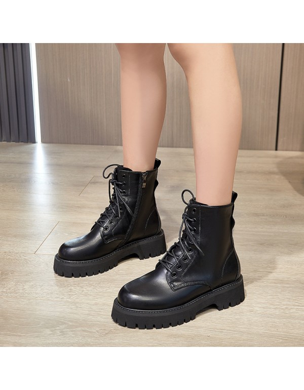 Martin boots women's shoes 2021 new thick heel short boots fashion thick soled spring and autumn single boots British Wind boots