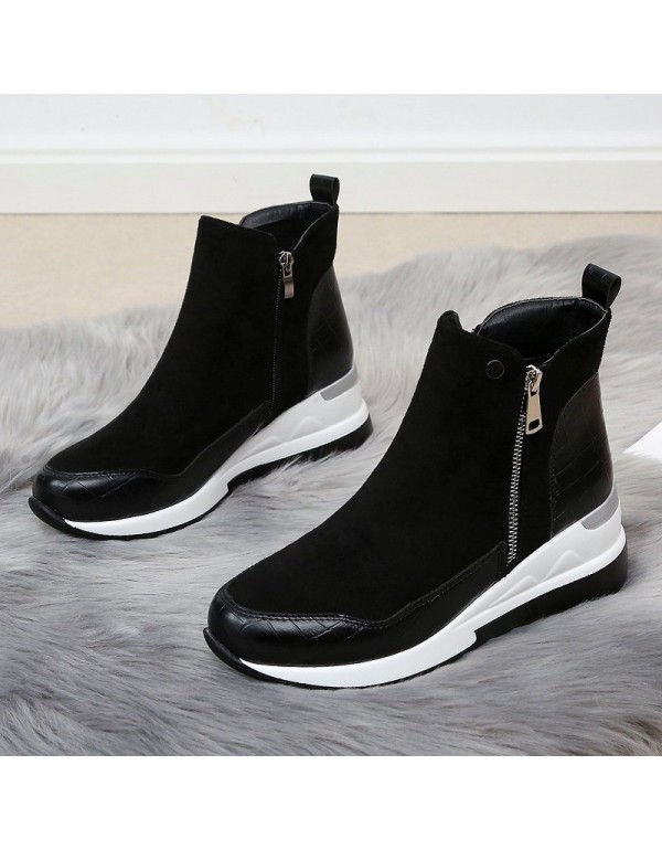 Cross border express high-heeled short boots women 2021 new thick soled winter women's boots large foreign trade increased short boots women