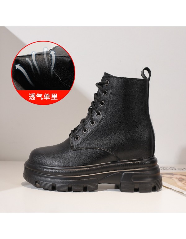 Martin boots women's shoes increased by 8cm British style 2020 autumn and winter new small size short boots