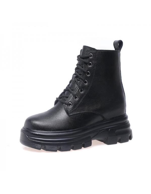 Martin boots women's shoes increased by 8cm British style 2020 autumn and winter new small size short boots