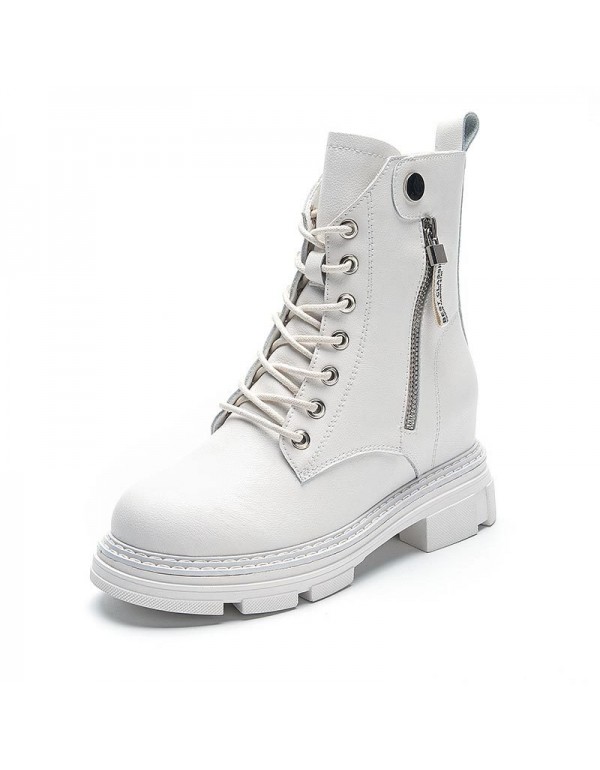 2021 spring and summer new mesh Martin boots women's thick bottom with double zippers inside, casual and breathable Korean women's Boots
