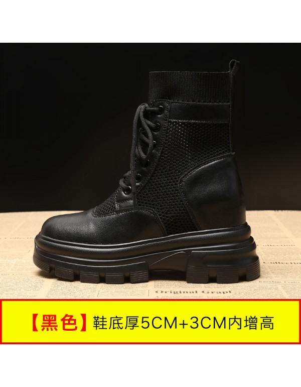 Hollow out and breathable Martin boots women's shoes summer thin shoes spring 2021 new cool boots cool handsome small short boots