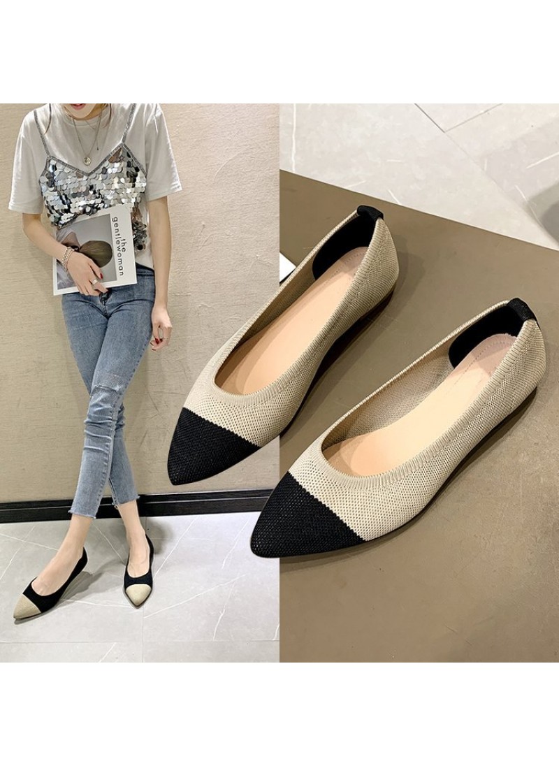 2021 summer new pointed shallow mouth flat shoes w...