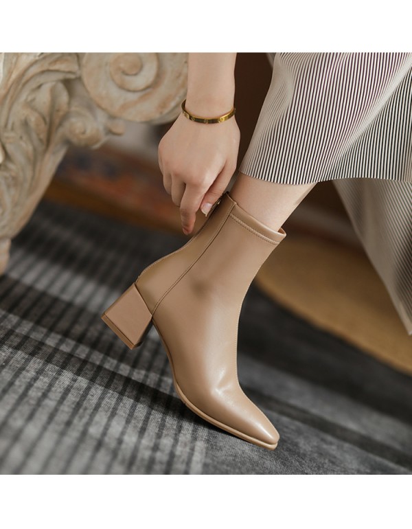 Slim elastic thin boots women's short boots 2021 s...