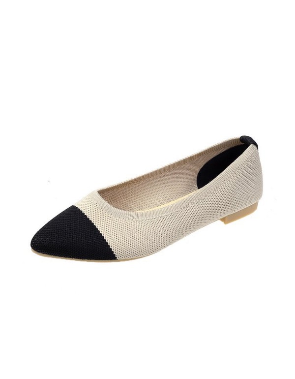 2021 summer new pointed shallow mouth flat shoes women's flying weaving breathable fashion color matching flat sole shoes women's shoes wholesale