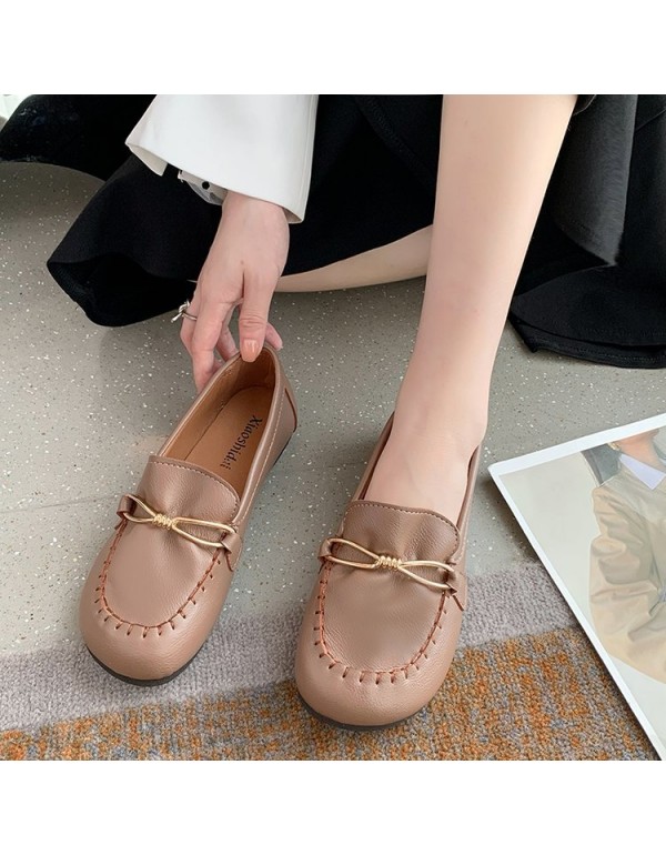 2021 autumn new Korean flat sole single shoes roun...