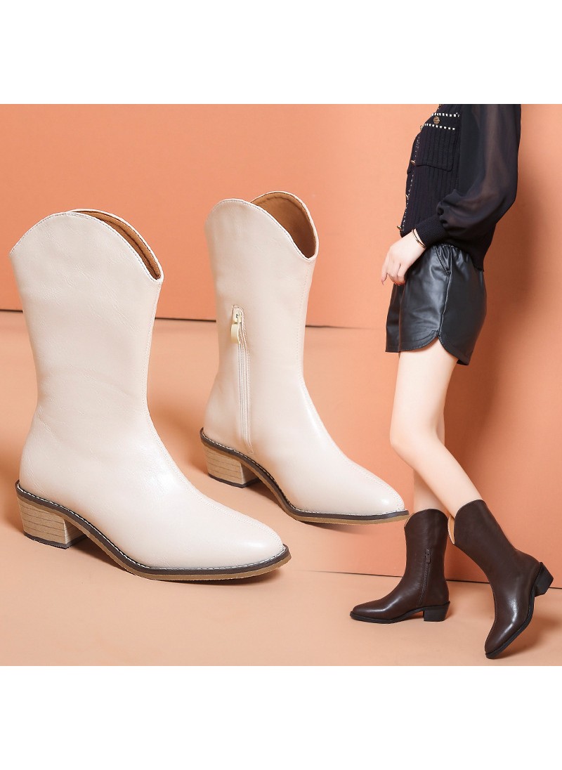 Large medium boots women's 2021 autumn and winter ...