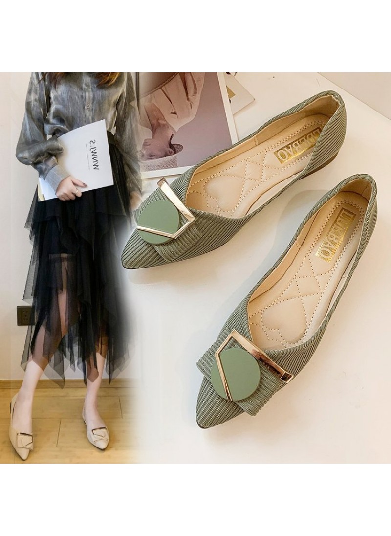 2021 spring and summer new Korean pointed single s...