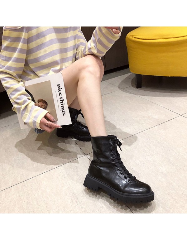 Net red Martin boots women's British style 2021 new generation thick soled short boots autumn and winter single boots ins fashion boots 