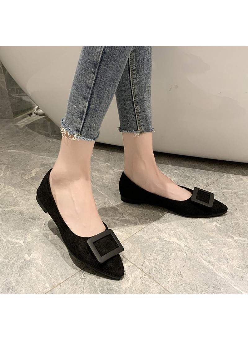 2021 spring new Korean pointed shallow mouth flat ...