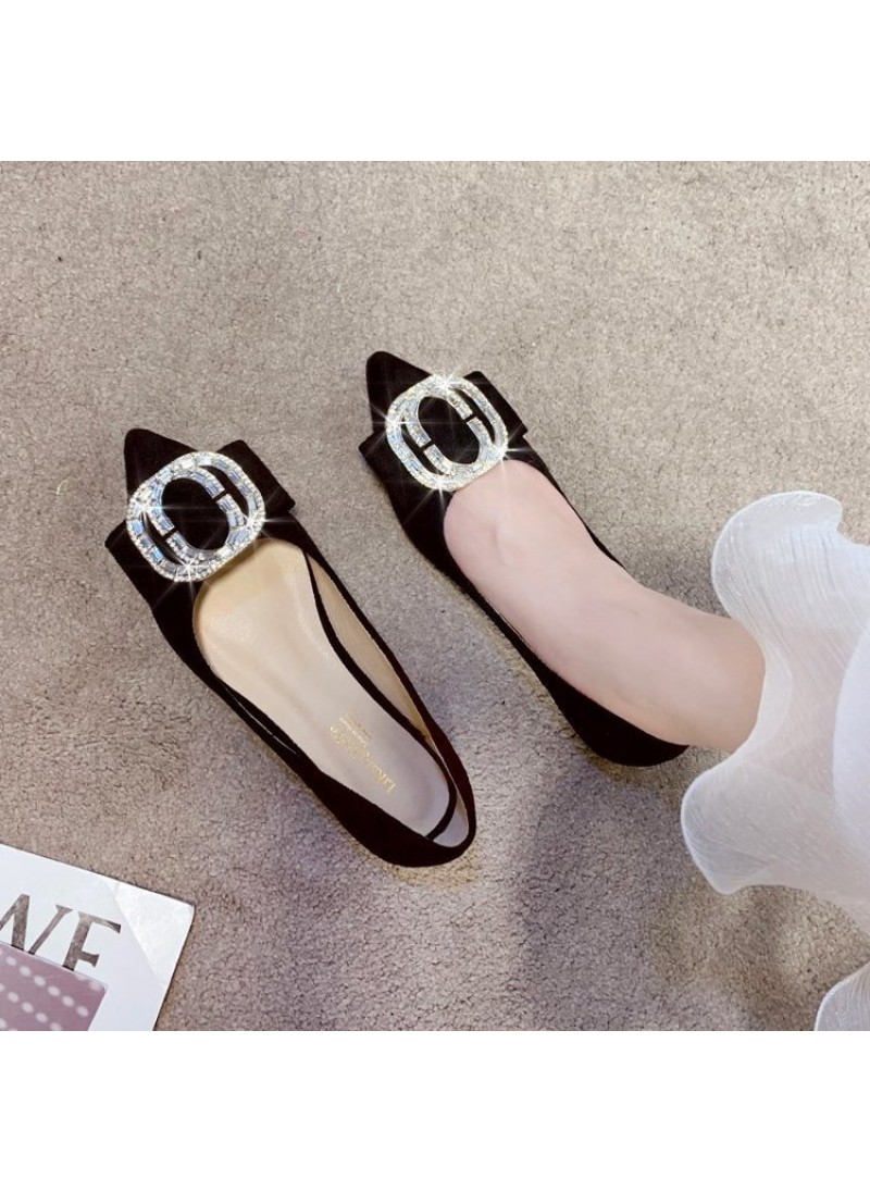 2021 autumn new Korean flat shoes pointed shallow ...